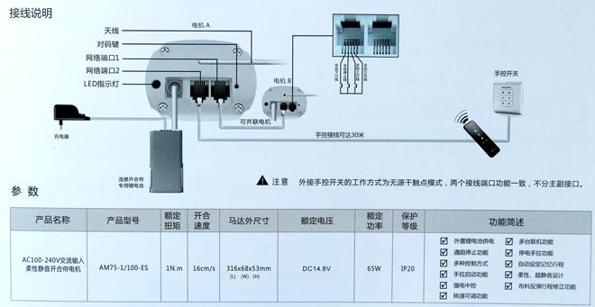 鋰電池外置開合簾電機(jī)